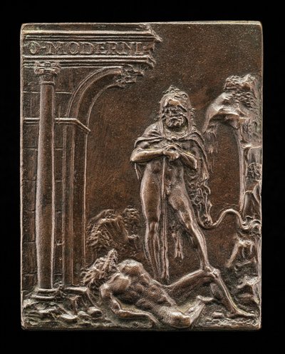 Hercules triumferende over Antaeus, slutningen af det 15. - begyndelsen af det 16. århundrede. af Moderno