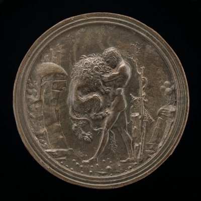 Hercules and the Nemean Lion, slutningen af det 15. - begyndelsen af det 16. århundrede. af Moderno