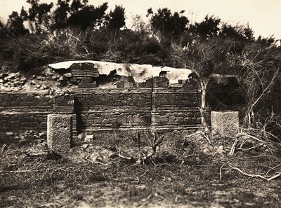 Opbygning af et imperium i den fascistiske tidsalder: Axum-ruinerne ved Adulis, 09/05/1936 (s/h-foto) af Modestino Baldinetti