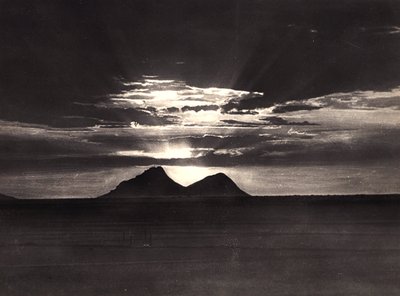 Opbygning af et imperium i den fascistiske tidsalder: Mount Abu Gamel, 09/05/1936 (s/h foto) af Modestino Baldinetti
