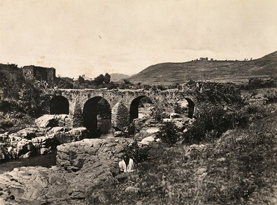 Opbygning af et imperium i den fascistiske tidsalder: Portugisisk bro ved Gondar, Etiopien, 09/05/1936 (s/h foto) af Modestino Baldinetti