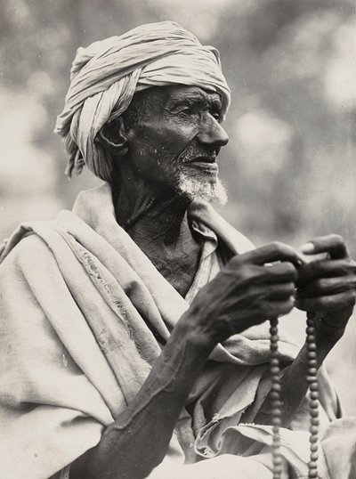 Opbygning af et imperium i den fascistiske tidsalder: en gammel muslimsk høvding, 09/05/1936 (s/h foto) af Modestino Baldinetti