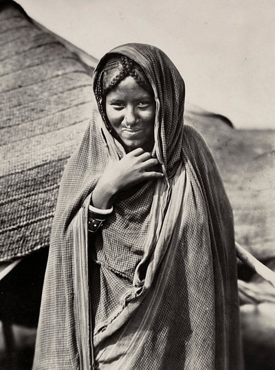 Opbygning af et imperium i den fascistiske tidsalder: en kvinde fra Habab-stammen, 09/05/1936 (s/h foto) af Modestino Baldinetti