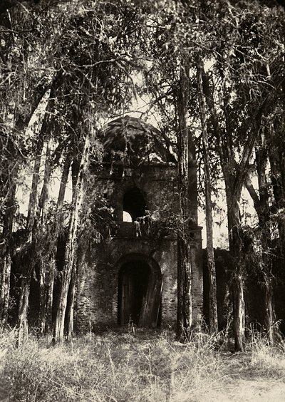 Bygning af et imperium i den fascistiske tidsalder: indgang til kong Fasils lysthus, 09/05/1936 (s/h foto) af Modestino Baldinetti