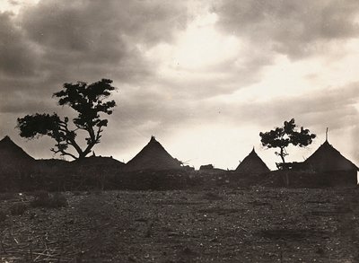 Opbygning af et imperium i den fascistiske tidsalder: solnedgang ved Mai Zaghenà, 09/05/1936 (s/h foto) af Modestino Baldinetti