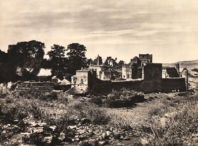 Opbygning af et imperium i den fascistiske tidsalder: Kong Fasiladas slot i Gondar, Etiopien, 09/05/1936 (s/h foto) af Modestino Baldinetti