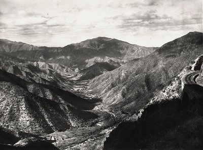 Opbygning af et imperium i den fascistiske tidsalder: Dorfu-dalen, 09/05/1936 (s/h-foto) af Modestino Baldinetti