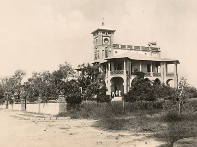 Opbygning af et imperium i den fascistiske tidsalder: politistationen i Cheren, 09/05/1936 (s/h foto) af Modestino Baldinetti