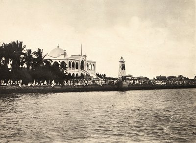 Opbygning af et imperium i den fascistiske tidsalder: Rådhuset i Massaua, 09/05/1936 (s/h foto) af Modestino Baldinetti