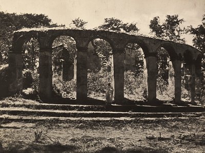 1 Kong Fasiladas tempel i Gondar, Etiopien, 09/05/1936 (s/h-foto) af Modestino Baldinetti
