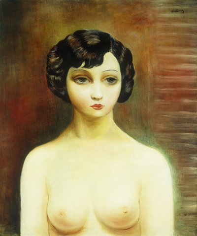 Buste af en ung kvinde; Buste de Jeune Femme af Moise Kisling