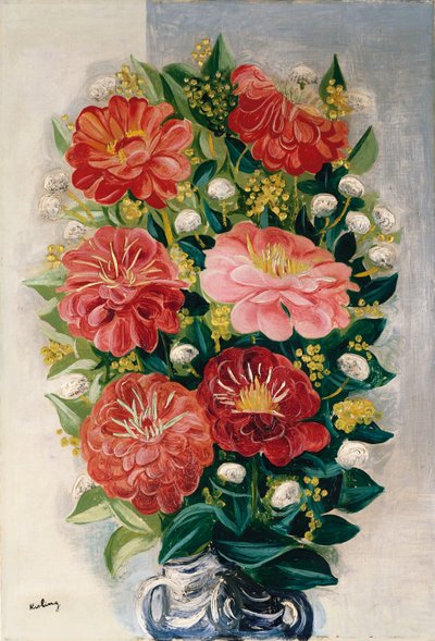 Blomster i en vase (olie på lærred) af Moise Kisling