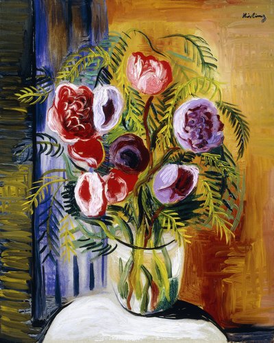 Blomster i en vase af Moise Kisling