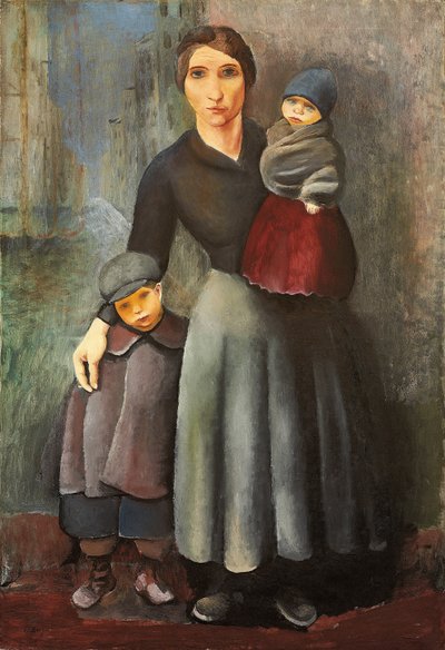 Mor med sine børn af Moise Kisling