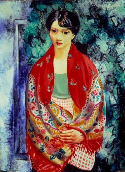 Polsk pige, 20. århundrede (olie på lærred) af Moise Kisling