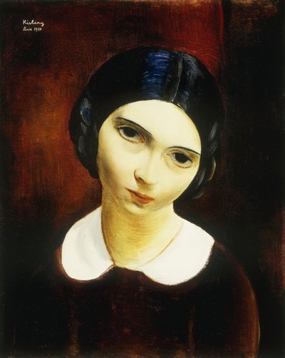 Portræt af en ung pige; Portrait de Jeune Femme af Moise Kisling
