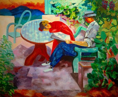Siesta i Saint-Tropez (Kisling med Renée) af Moise Kisling
