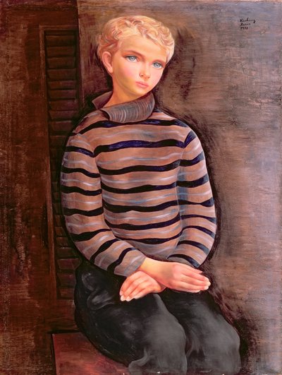 Ung blond dreng af Moise Kisling