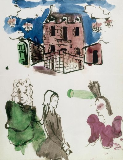 Scenedesign og figurer af Molière