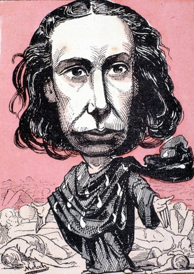 Louise Michel (1830-1905) af Moloch - i "" Trombinoscope"" fra det 19. århundrede. af Moloch