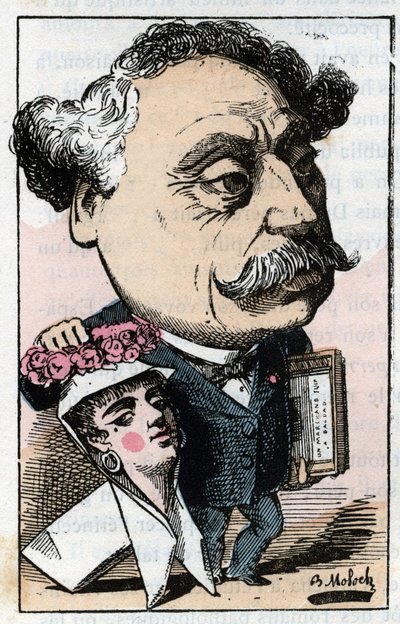 Portræt af Alexandre Dumas Jr. (1824-1895) fransk forfatter. af Moloch