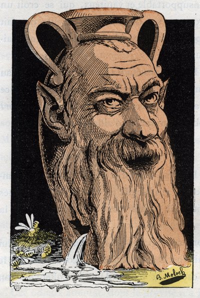 Portræt af Alphonse Jean-Baptiste (Jean Baptiste) Karr, fransk forfatter (1808-1890) af Moloch