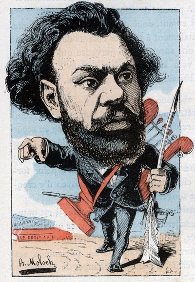 Portræt af Clovis Hugues (1851-1907), fransk digter og politiker af Moloch