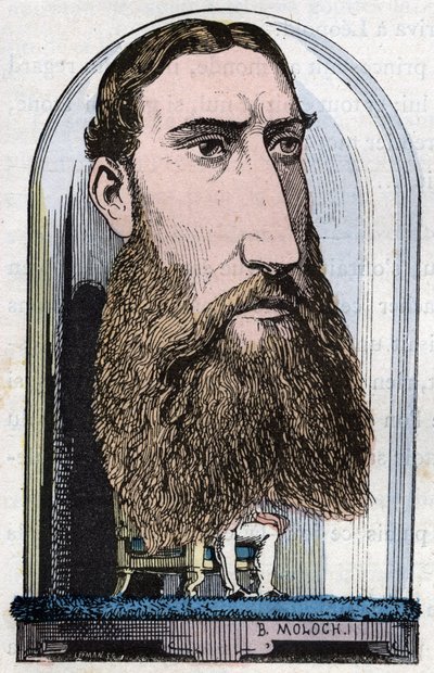 Portræt af Leopold II, konge af belgierne (Louis Philippe Marie Victor), prins af Belgien, hertug af Sachsen, prins af Sachsen-Coburg-Gotha, hertug af Brabant af Moloch