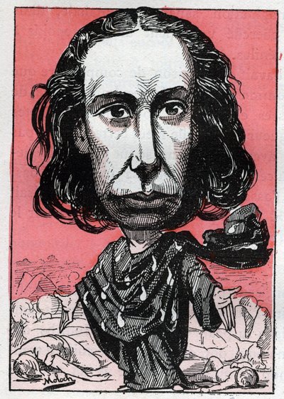 Portræt af Louise Michel (1830-1905), lærer, arbejderaktivist, anarkist, med tilnavnet "Louve Rouge"" af Moloch