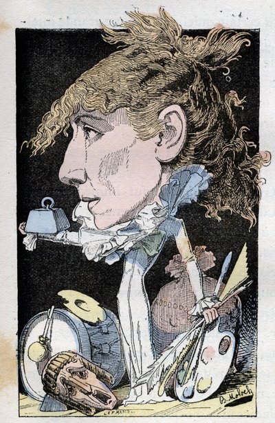 Portræt af komiker Henriette Rosine Bernard dit Sarah Bernhardt (1844-1923) af Moloch