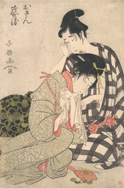 Disconsolate Lovers, ca. 1800. af Momokawa Shiko