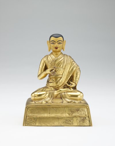 Tolvte Dalai Lama, Trinlay Gyatso, fra et delvist sæt lamaer og lærere, midten af det 19. århundrede af Mongolian School