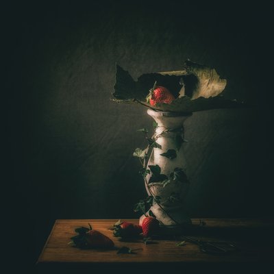 Moody Strawberry-sokkel af Monique van Velzen