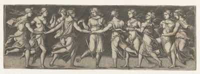 Apollon og muserne af Monogrammist AC