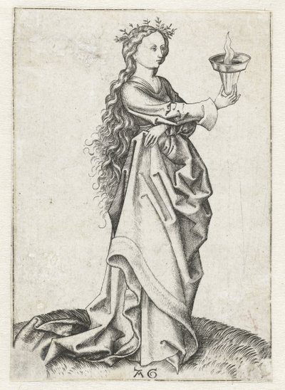 Den tredje kloge jomfru Five Wise and Five Foolish Virgins (serietitel) af Monogrammist AG