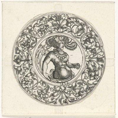 Rund bakke med Lucretia af Monogrammist CG (Duitsland)