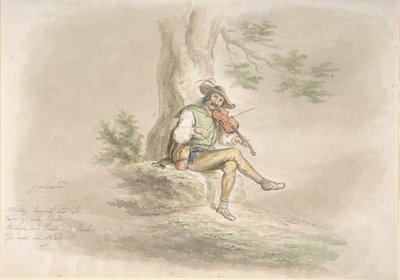 Gypsy Spillemand, 1858. af Monogrammist CG