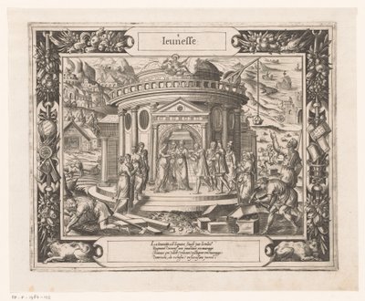 Ungdom under indflydelse af Apollo Jeunesse (titel på objekt) Seven Ages of Man (serietitel) Les Figvres Et Povrtraictz Des Sept Aages De L