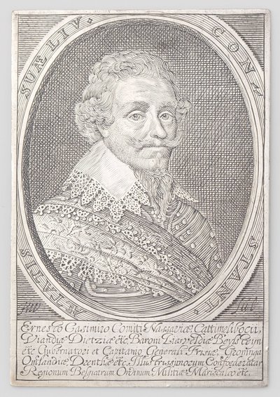Portræt af Ernst van Nassau af Monogrammist HW