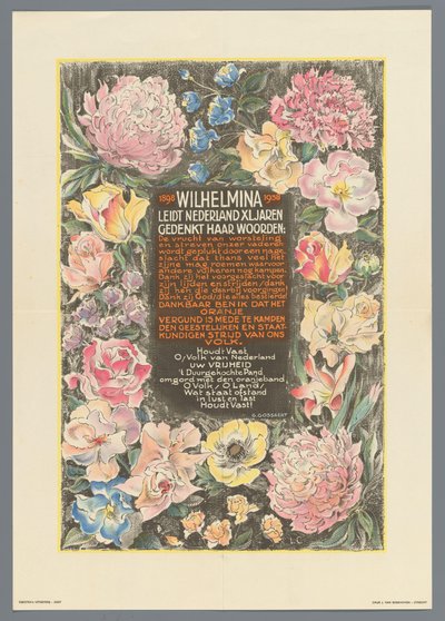 Wilhelmina leder Holland XL i årevis af Monogrammist JB (20e eeuw)