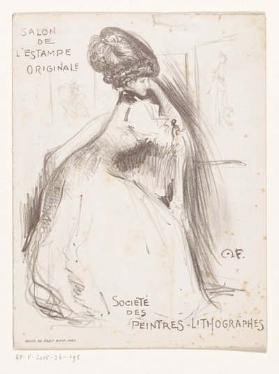 Invitation til en udstilling med arbejde af Henri Fantin Latour i Grand Palais af Monogrammist MF (Frankrijk)