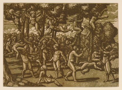 Putti spiller efter Raphael, 1544. af Monogrammist NDB