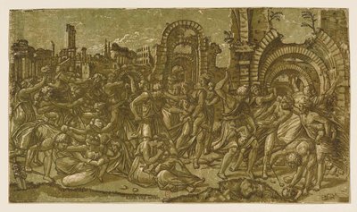 Massakren på de uskyldige efter Raphael, 1544. af Monogrammist NDB