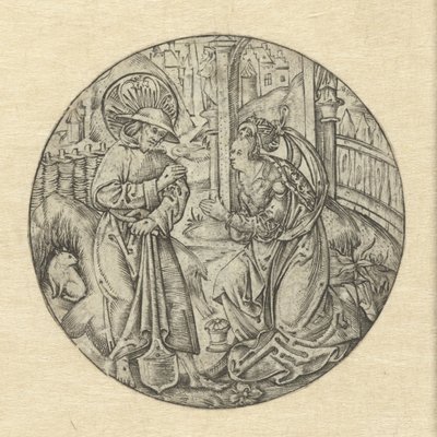Kristus viser sig for Maria Magdalene Noli me tangere af Monogrammist S