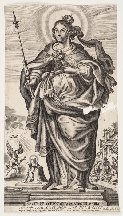 Jomfru Maria med Krone og Scepter af Monogrammist s.W.