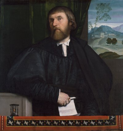 Portræt af en mand, ca. 1520-25. af Moretto da Brescia