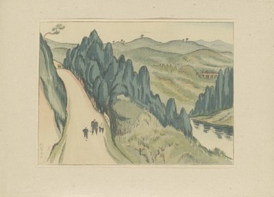 Aga-floden Agagawa (titel på objekt) Anden del, Aizu-området (serietitel) Dai nishû, Aizu no bu (serietitel) Tryk af japanske landskaber (serietitel) Nihon fûkei hanga (serietitel) af Morita Tsunetomo