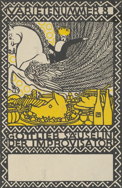 Akt 8: Gottlieb Säuselin improvisatøren Sort nummer 8: Gottlieb Säuselin improvisatøren..., 1907. af Moritz Jung
