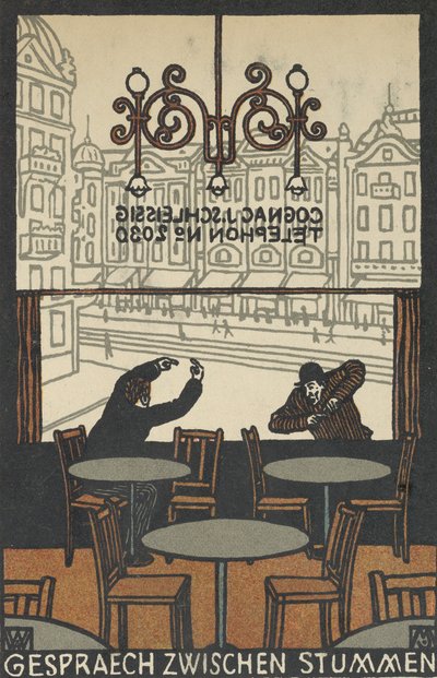 Samtale mellem Mutes Gespraech zwischen Stummen, 1907. af Moritz Jung