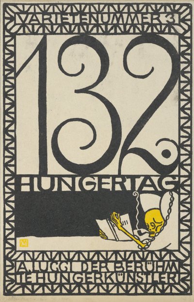 Variety Act 3: 132nd Day of Fasting, A. Lucci the Famous Hunger Artist Varietenummer 3: 1..., 1907. af Moritz Jung